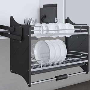 Giá bát đĩa nâng hạ INOX NAN OVAL 304