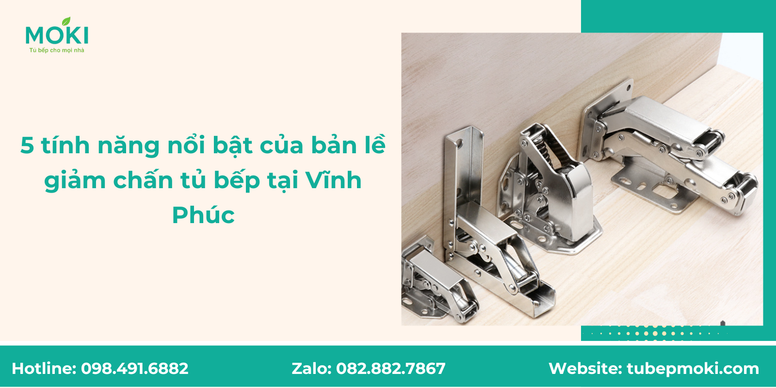 5 tính năng nổi bật của bản lề giảm chấn tủ bếp tại Vĩnh Phúc