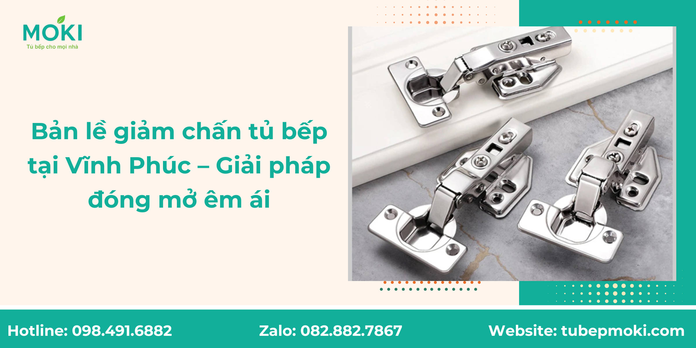 Bản lề giảm chấn tủ bếp tại Vĩnh Phúc – Giải pháp đóng mở êm ái