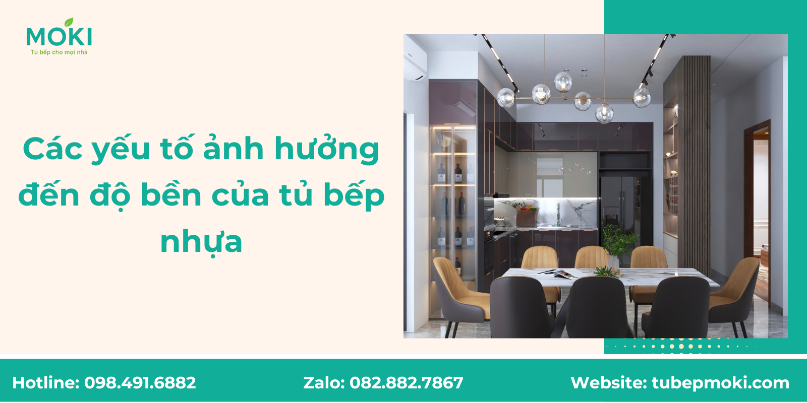 Các yếu tố ảnh hưởng đến độ bền của tủ bếp nhựa