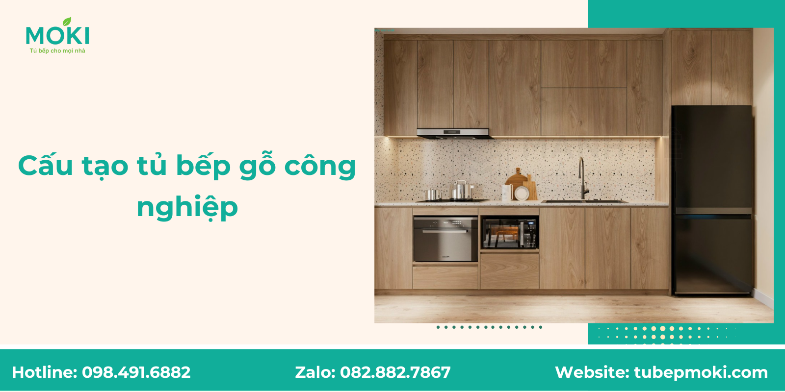 Cấu tạo tủ bếp gỗ công nghiệp