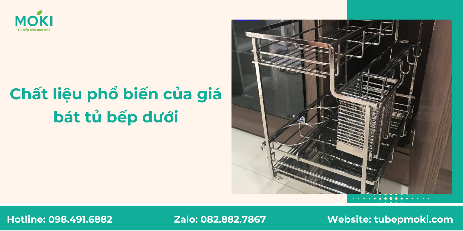 Chất liệu phổ biến của giá bát tủ bếp dưới