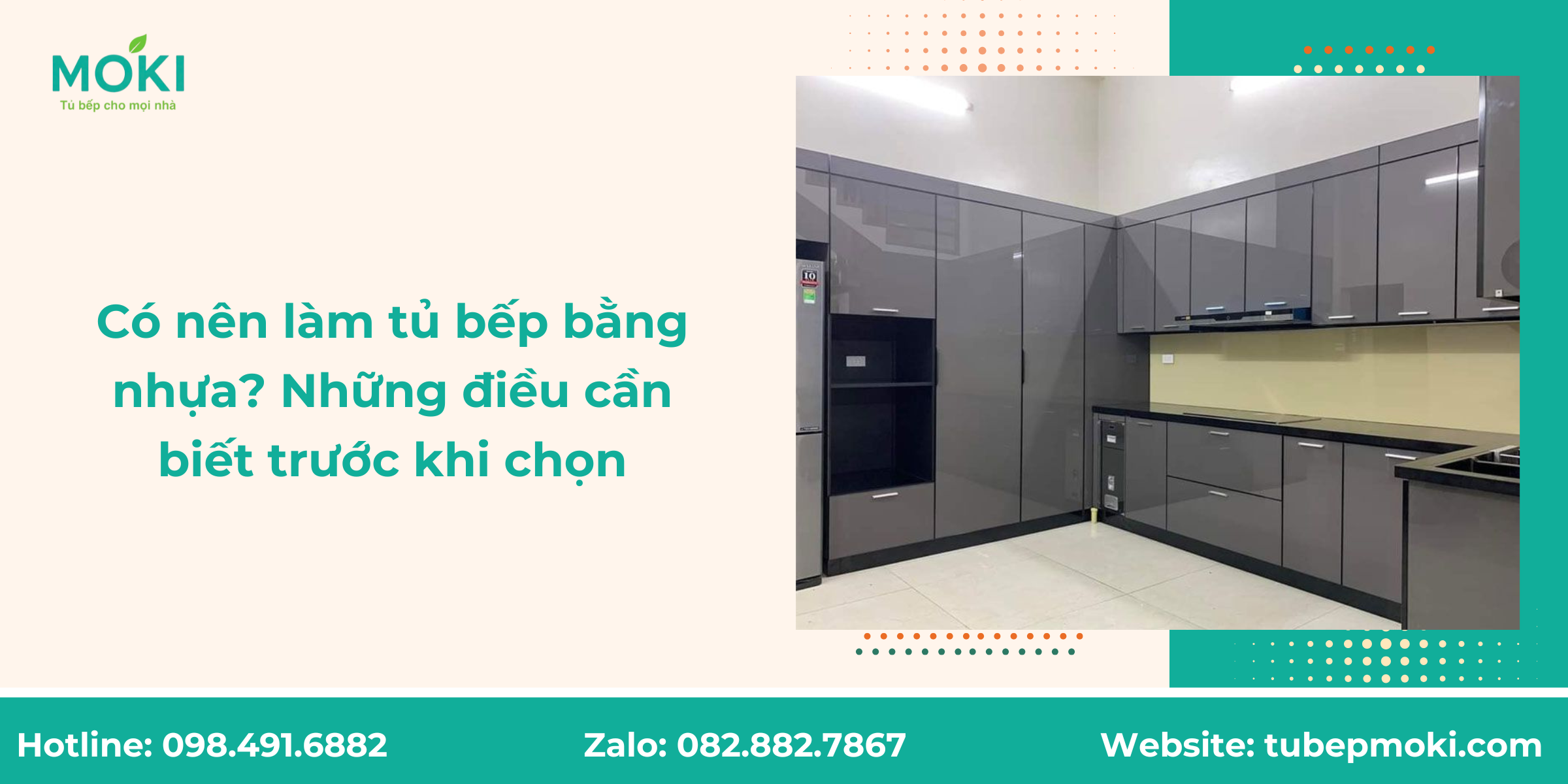 Có nên làm tủ bếp bằng nhựa? Những điều cần biết trước khi chọn