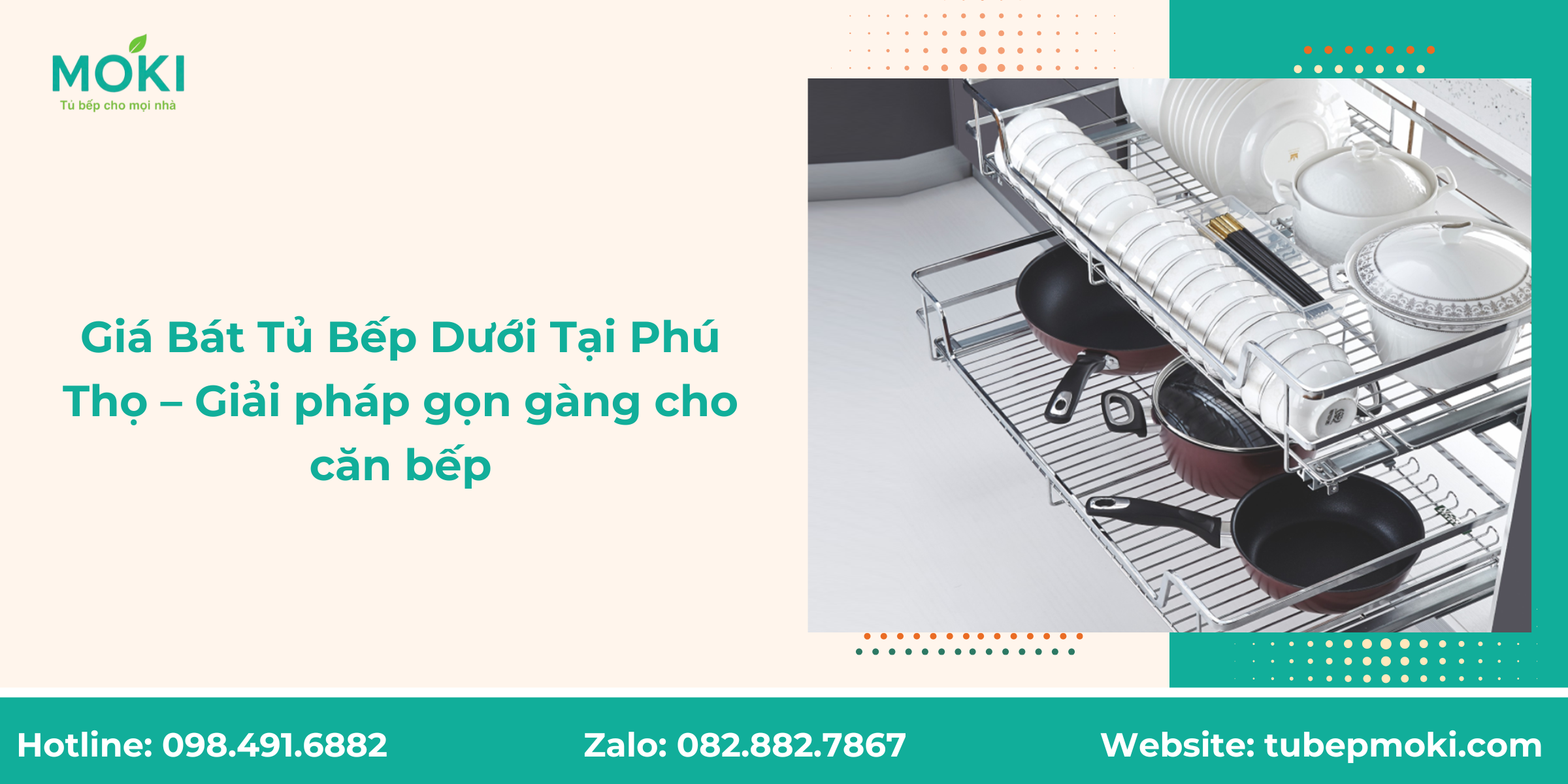 Giá Bát Tủ Bếp Dưới Tại Phú Thọ – Giải pháp gọn gàng cho căn bếp