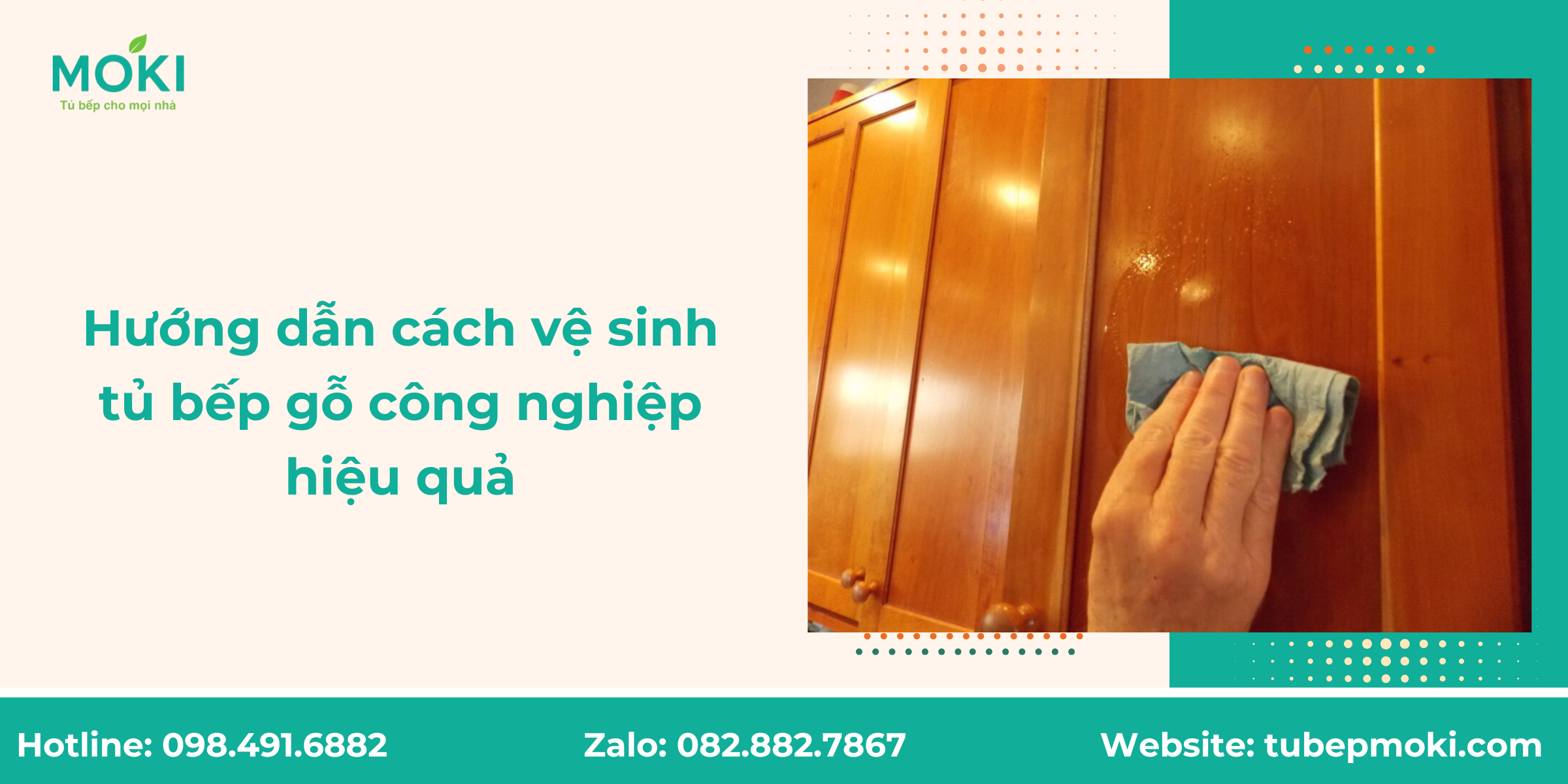Hướng dẫn cách vệ sinh tủ bếp gỗ công nghiệp hiệu quả