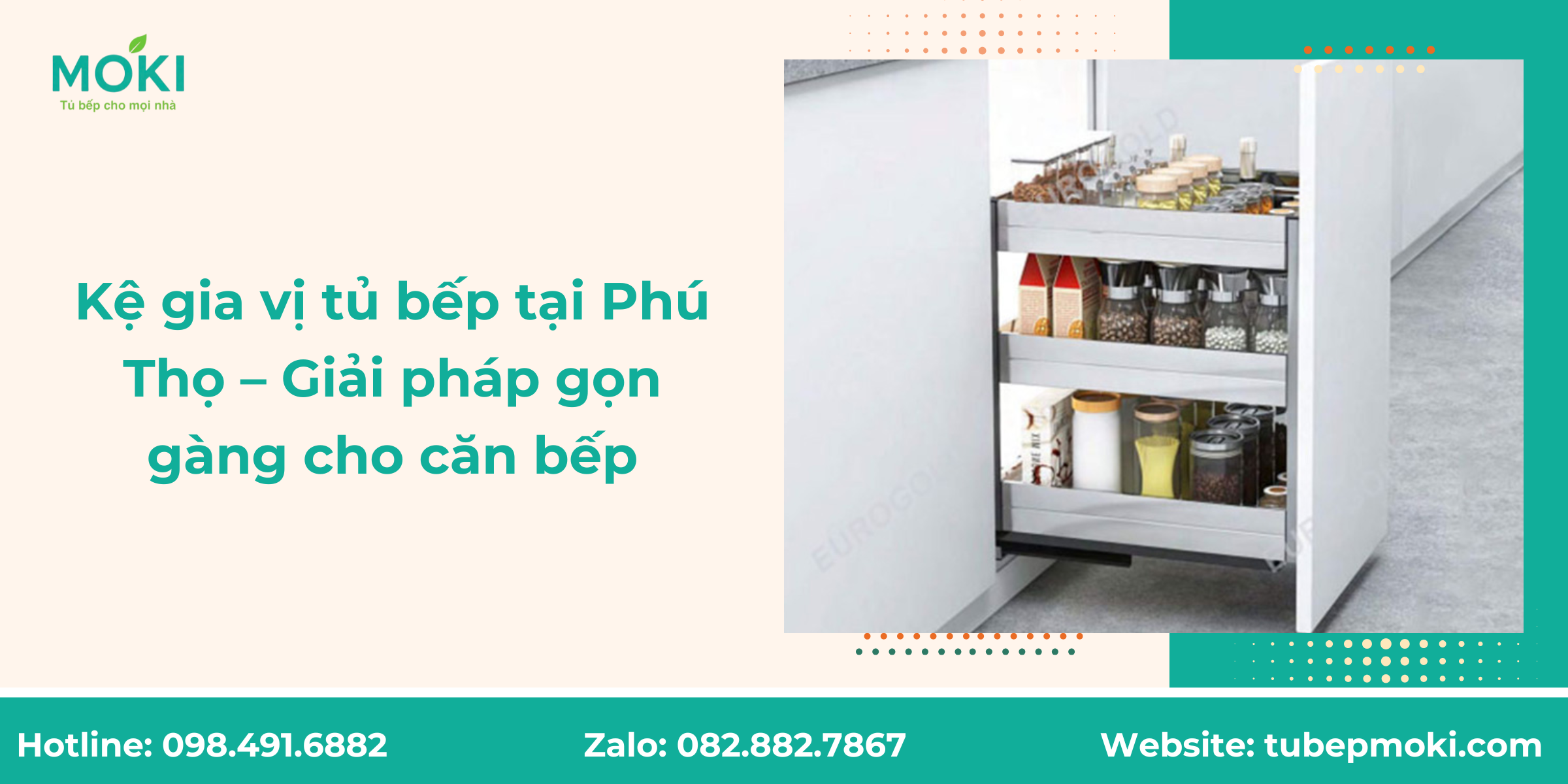 Kệ gia vị tủ bếp tại Phú Thọ – Giải pháp gọn gàng cho căn bếp
