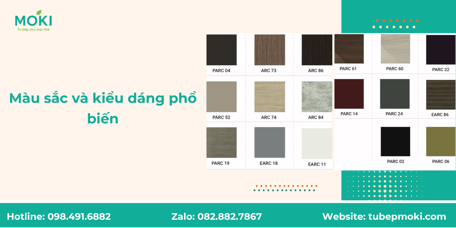 Màu sắc và kiểu dáng phổ biến