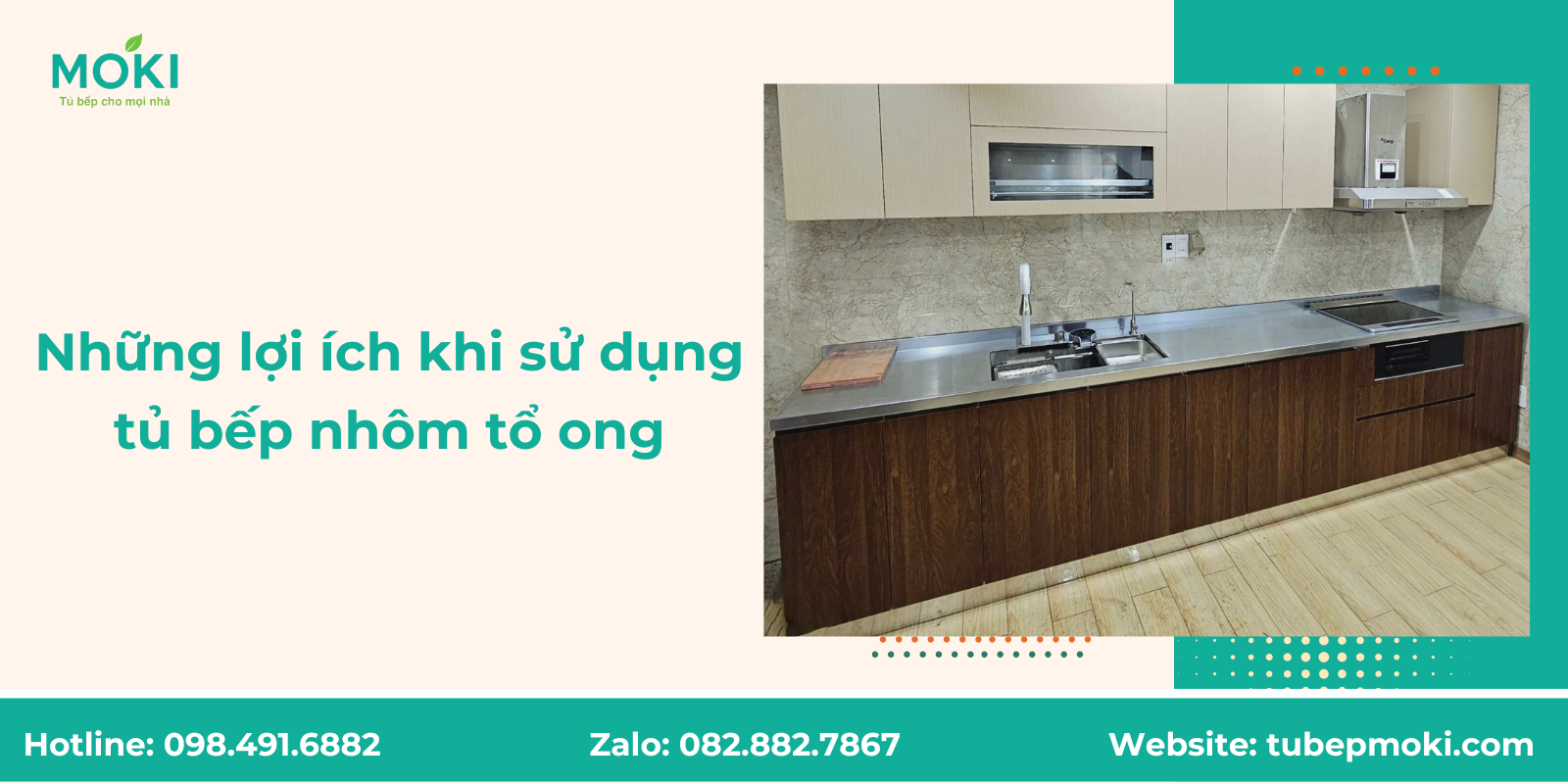 Những lợi ích khi sử dụng tủ bếp nhôm tổ ong