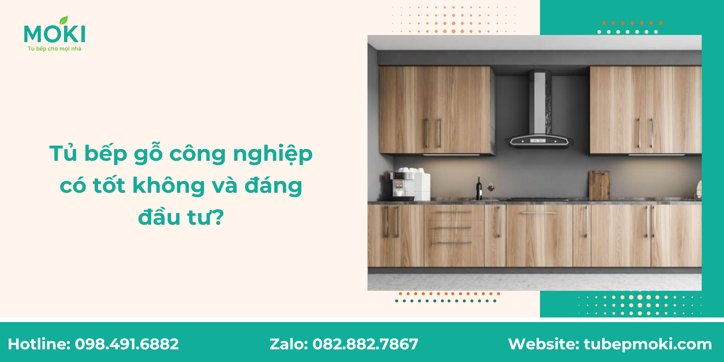 Tủ bếp gỗ công nghiệp có tốt không và đáng đầu tư?
