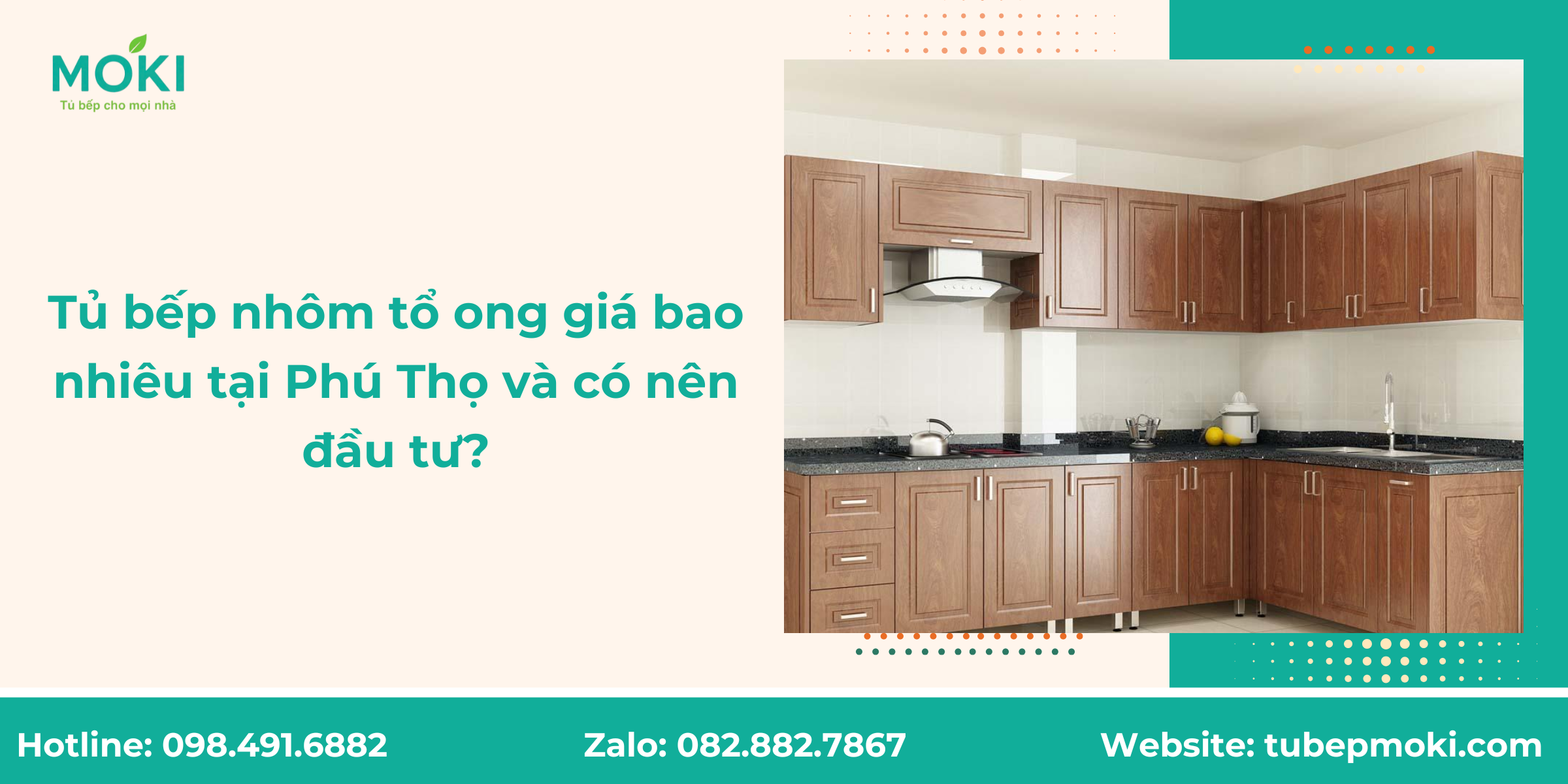 Tủ bếp nhôm tổ ong giá bao nhiêu tại Phú Thọ và có nên đầu tư?