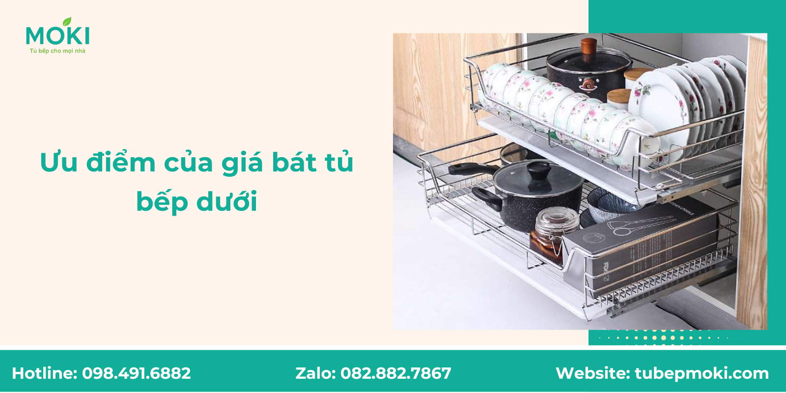 Ưu điểm của giá bát tủ bếp dưới