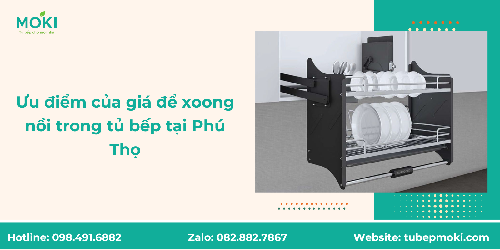 Ưu điểm của giá để xoong nồi trong tủ bếp tại Phú Thọ