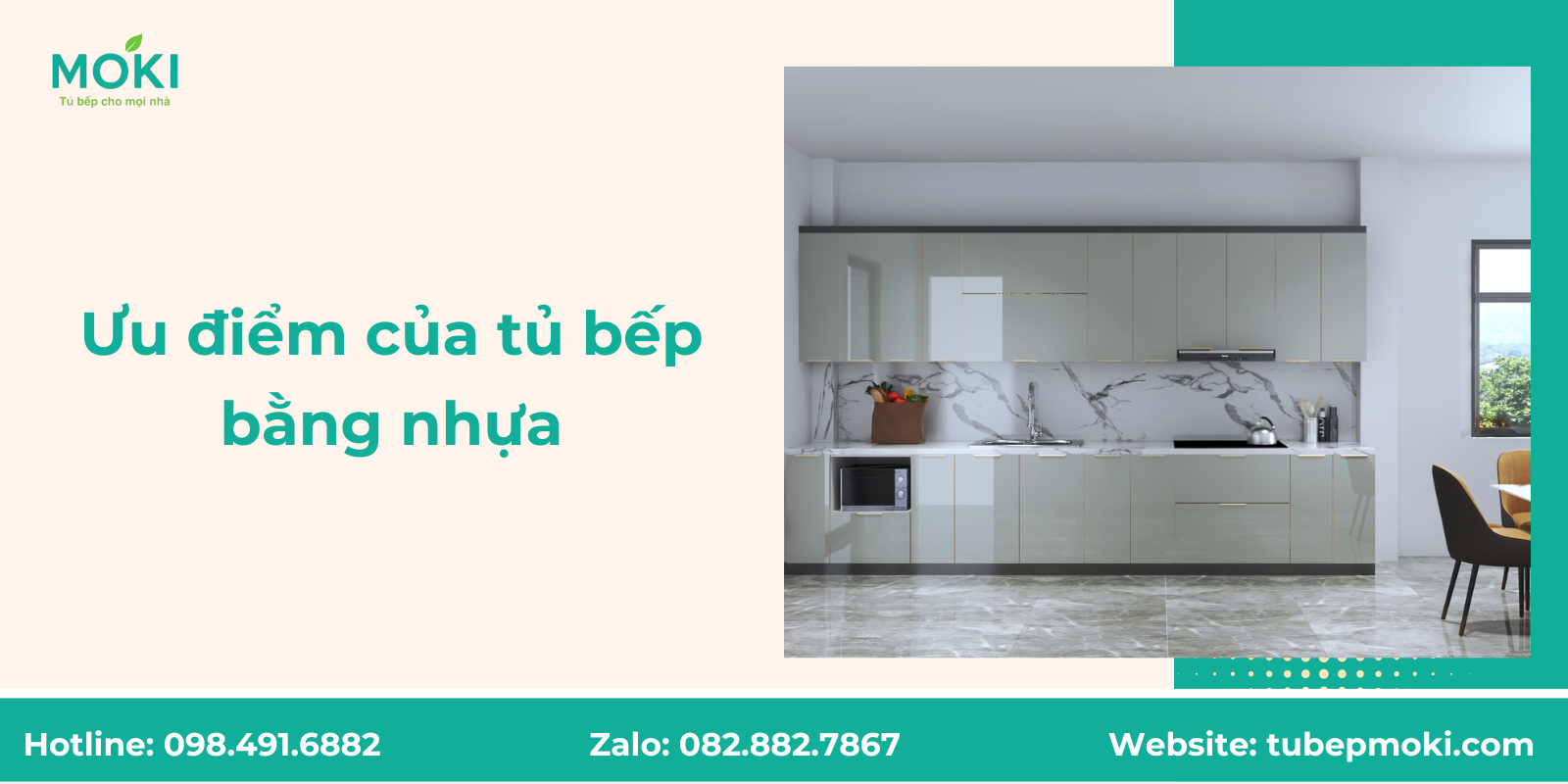 Ưu điểm của tủ bếp bằng nhựa