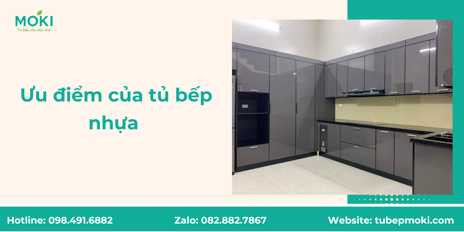 Ưu điểm của tủ bếp nhựa