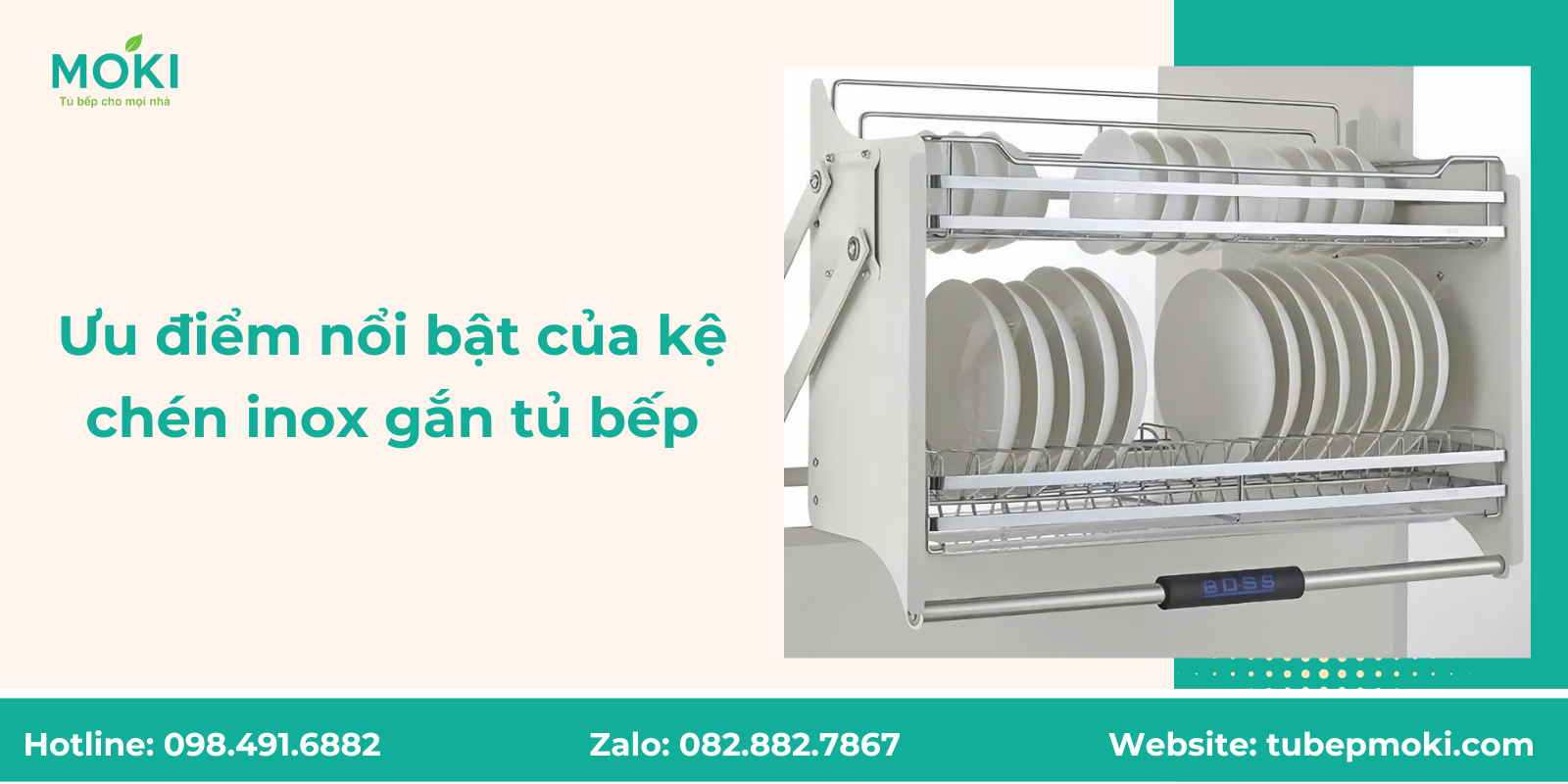 Ưu điểm nổi bật của kệ chén inox gắn tủ bếp