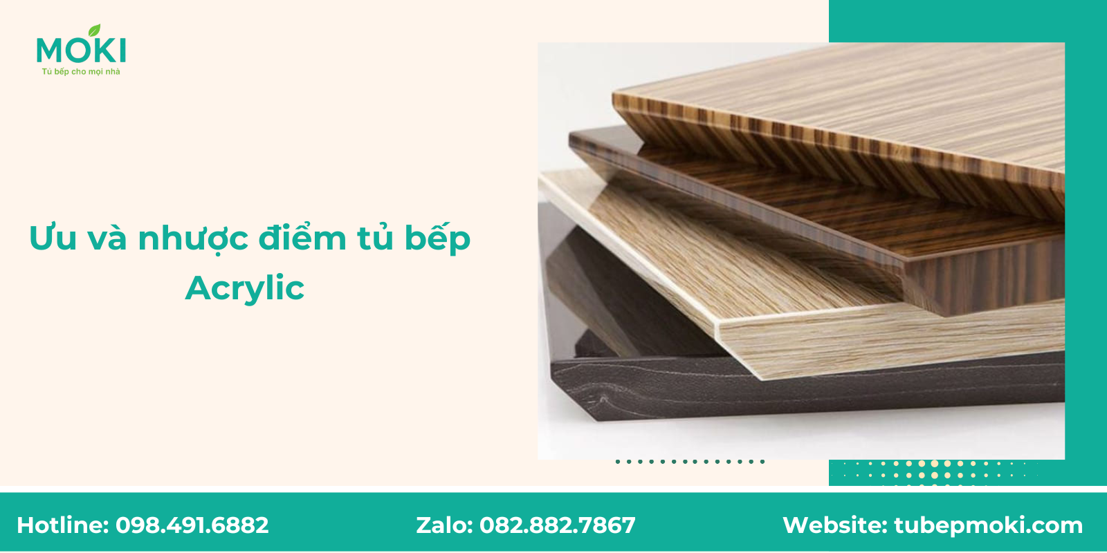 Ưu và nhược điểm tủ bếp Acrylic 