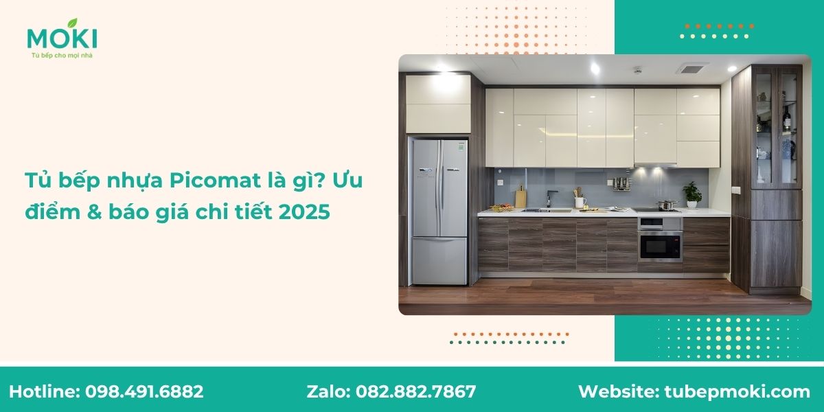 Tủ bếp nhựa Picomat là gì? Ưu điểm và báo giá chi tiết 2025
