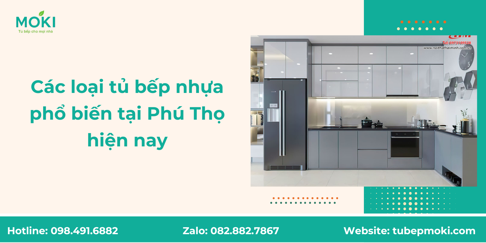 Các loại tủ bếp nhựa phổ biến tại Phú Thọ hiện nay