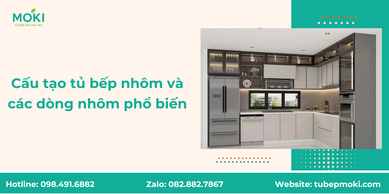 Cấu tạo tủ bếp nhôm và các dòng nhôm phổ biến