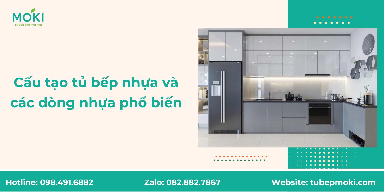 Cấu tạo tủ bếp nhựa và các dòng nhựa phổ biến