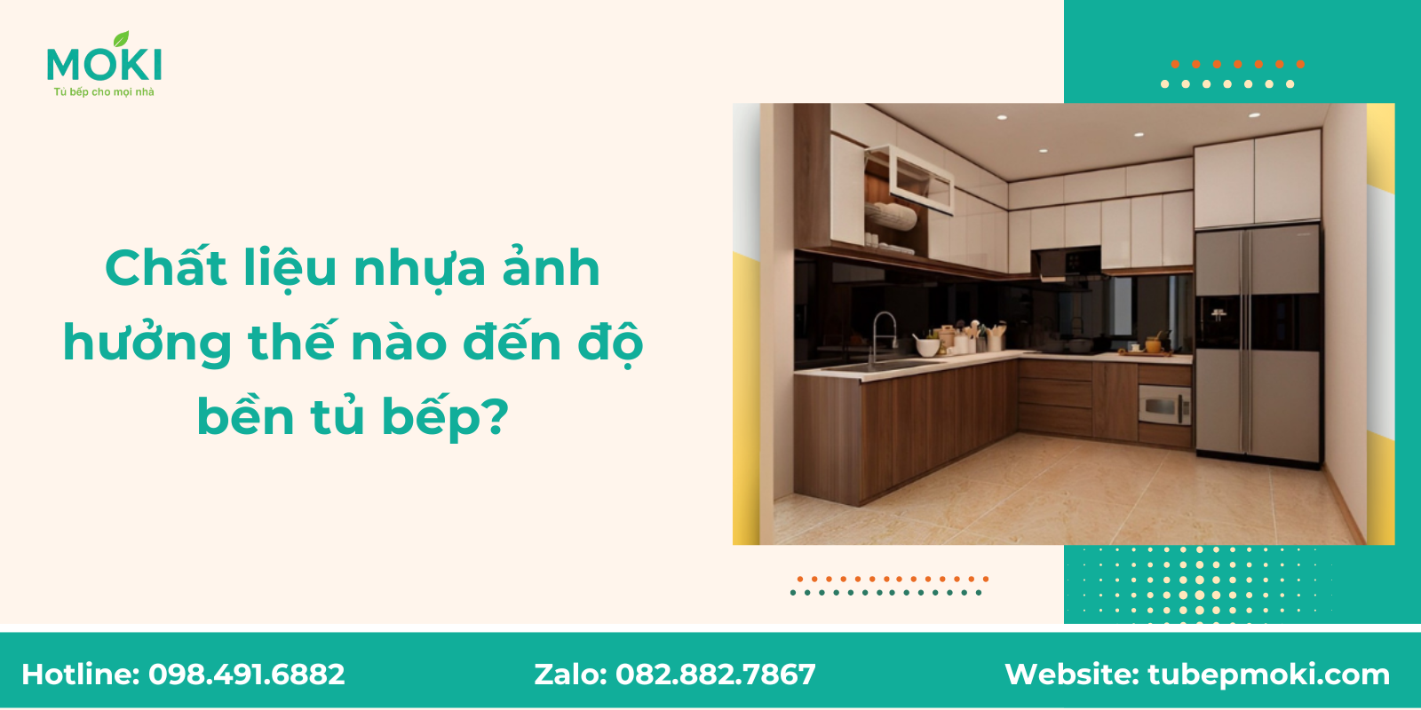 Chất liệu nhựa ảnh hưởng thế nào đến độ bền tủ bếp?