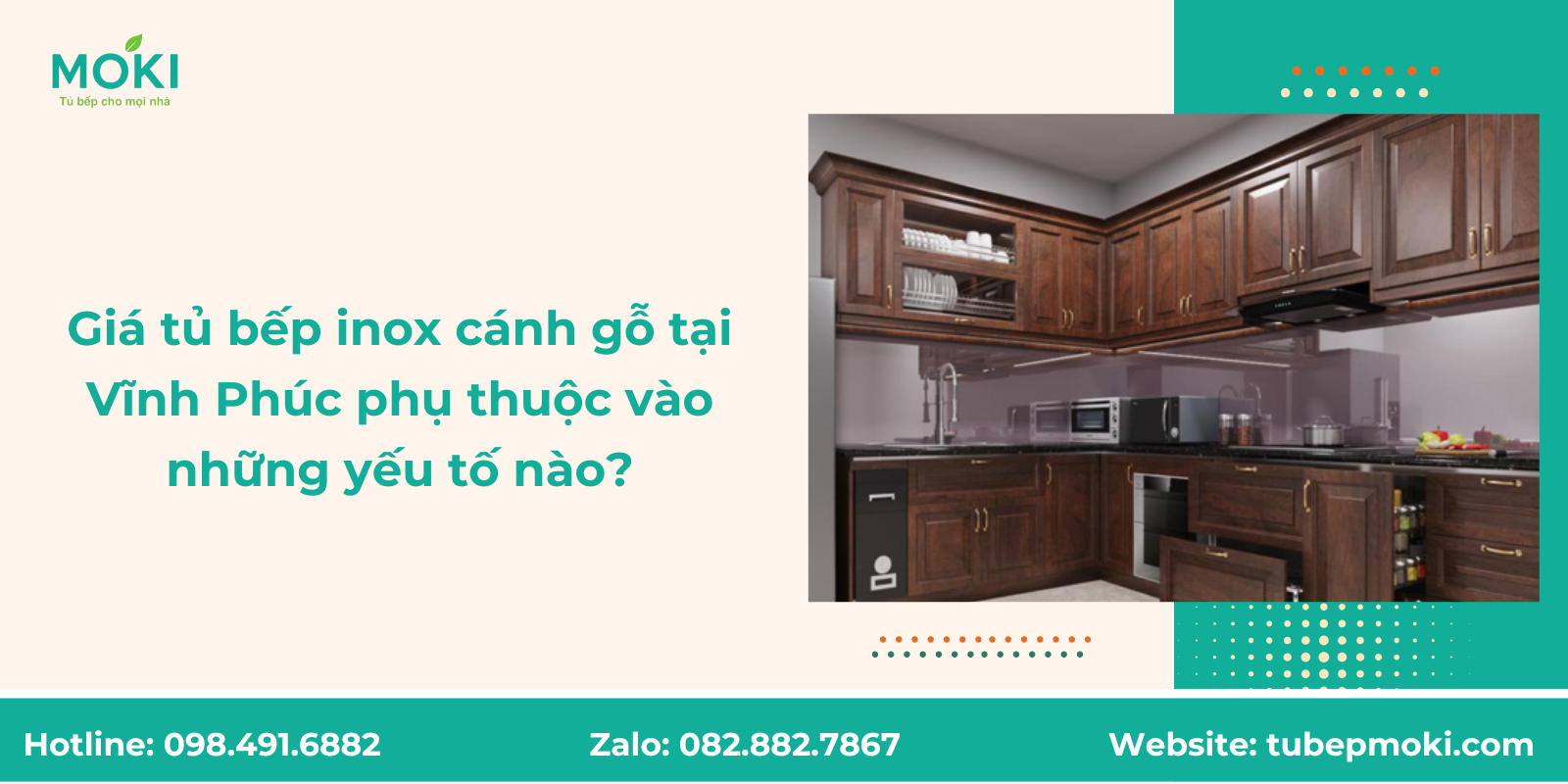 Giá tủ bếp inox cánh gỗ tại Vĩnh Phúc phụ thuộc vào những yếu tố nào