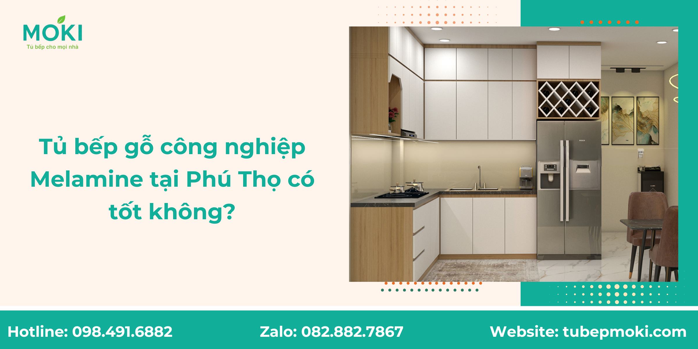Tủ bếp gỗ công nghiệp Melamine tại Phú Thọ có tốt không?